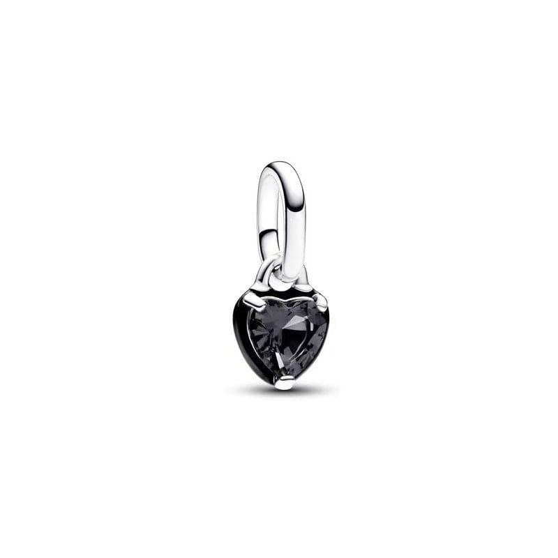 Charm Colgante Mini Corazón De Piedra Brillante