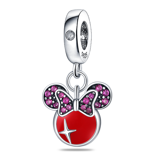 Charm Colgante Mickey / Minnie Mouse Rojo De Disney®