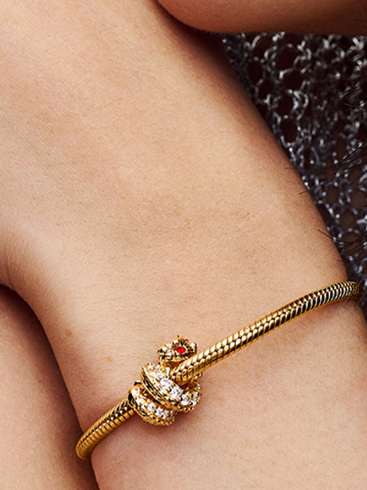 Charm Año Nuevo Chino Dragón Dorado