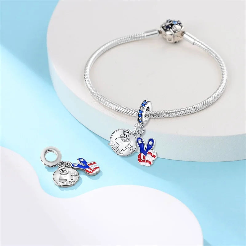 Charm Colgante Medalla / July 4th