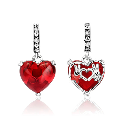 Charm Colgante Mickey Y Minnie Mouse Corazón De Disney®