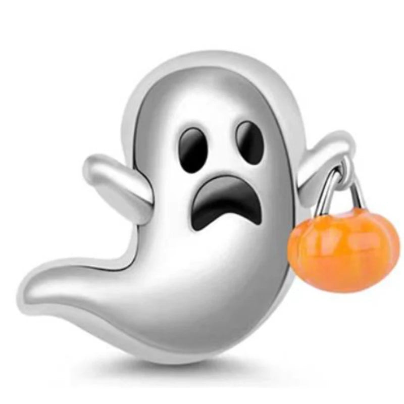 Charm Fantasma Con Lámpara De Calabaza