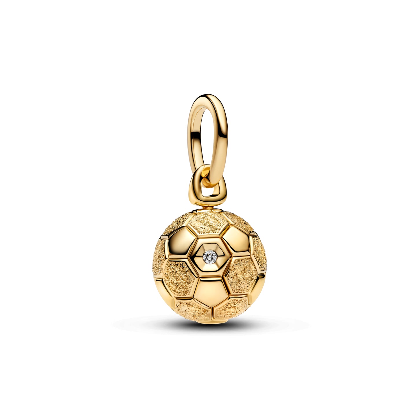 Charm Colgante Balón Soccer Dorado