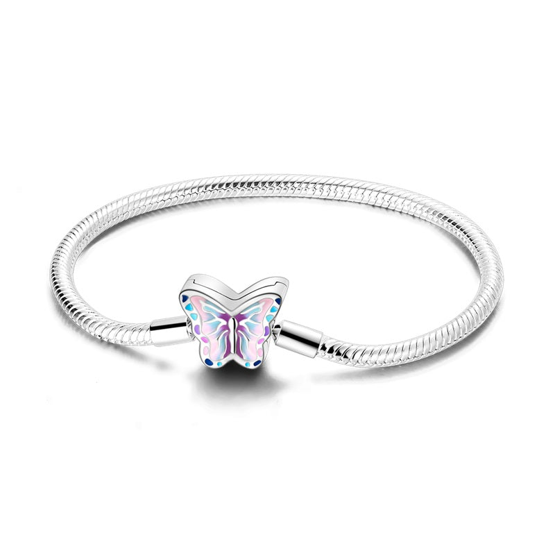 Brazalete Con Broche De Mariposa Tonos Pastel