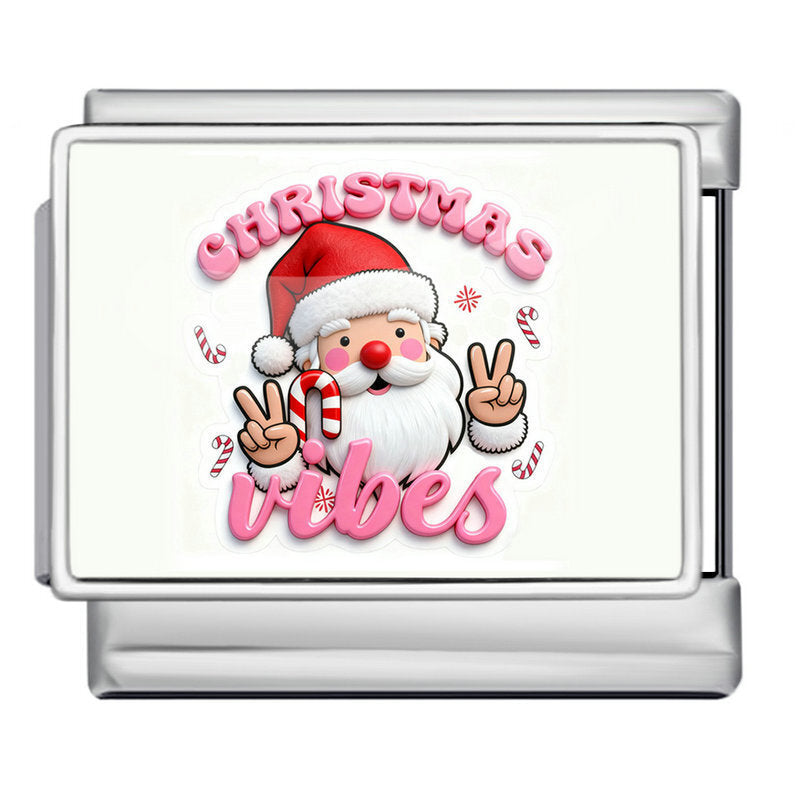 Charm Para Brazalete Italiano Christmas Vibes Navideño