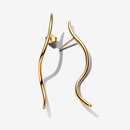 Pendientes De Botón Alambre Con Forma Orgánica