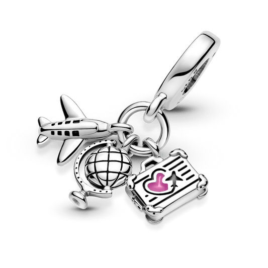 Charm Colgante Avión, Globo Y Maleta