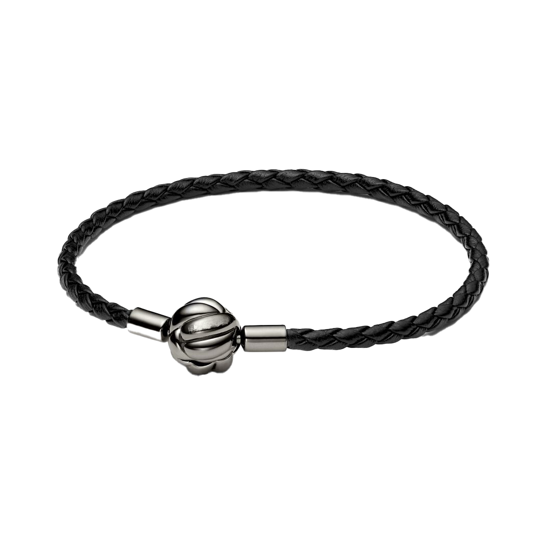 Brazalete De Cuero Broche Bordado