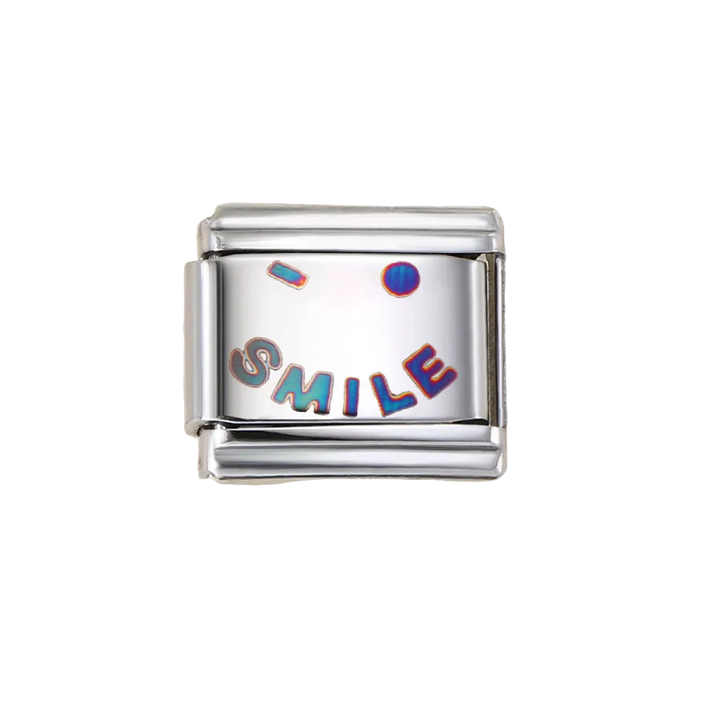 Charm Para Brazalete Italiano Tornasol Smile