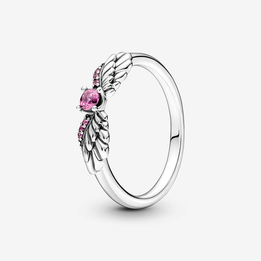 Anillo Alas De Ángel Brillantes Violeta