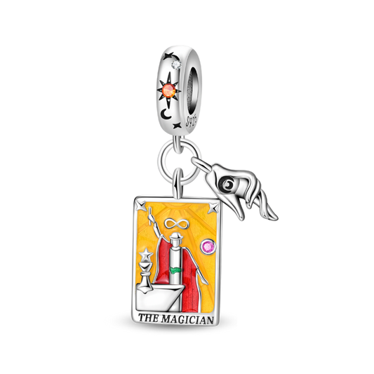 Charm Colgante Doble Mago Oscuro Arcana Carta Tarot
