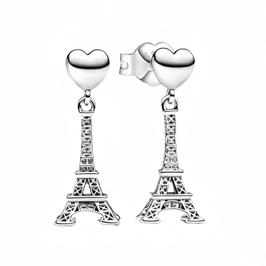 Pendientes De Botón Torre Eiffel