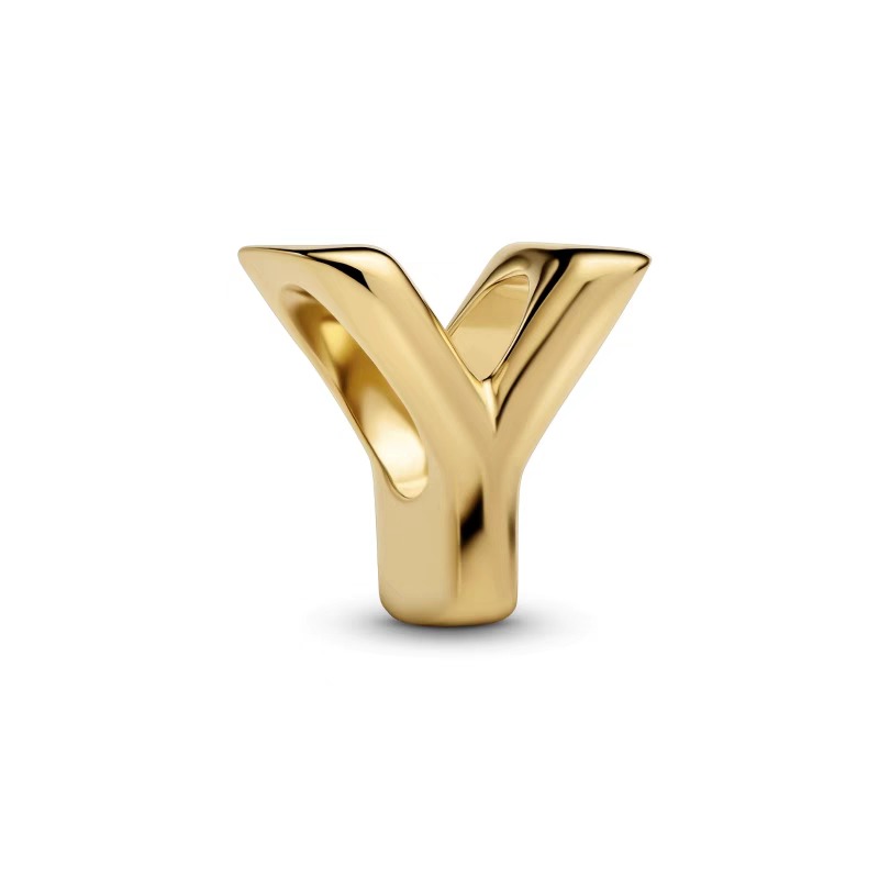 Charm Con Letra Del Alfabeto A-Z Dorado