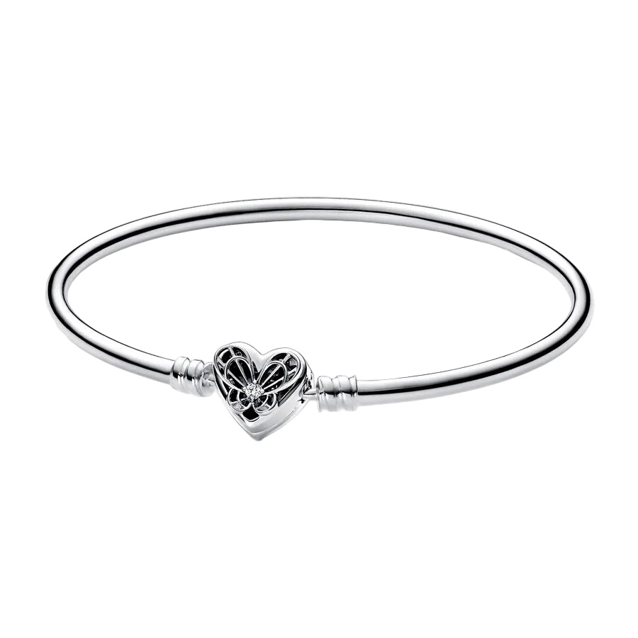 Brazalete Rígido Corazón Mariposa