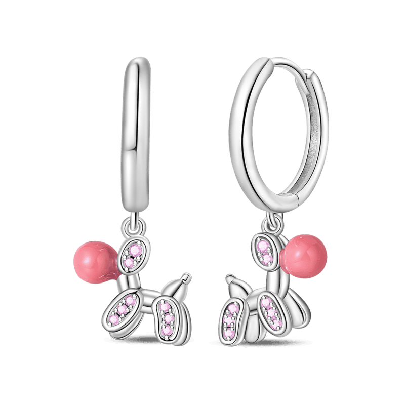 Pendientes De Aro Globo En Forma De Perro