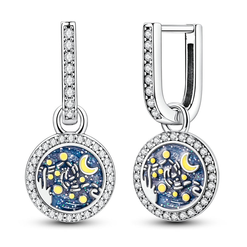 Pendientes De Aro Noche Estrellada De Van Gogh