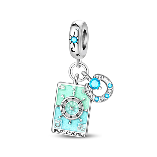 Charm Colgante Doble Rueda De La Fortuna Carta Tarot
