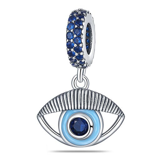 Charm Colgante De Ojo De La Suerte Cristal Azul