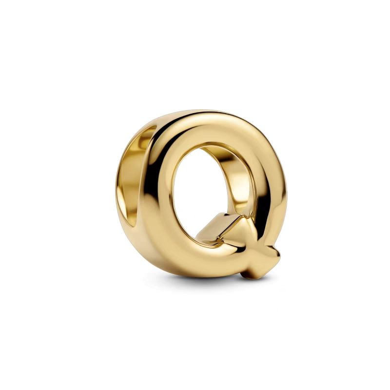 Charm Con Letra Del Alfabeto A-Z Dorado