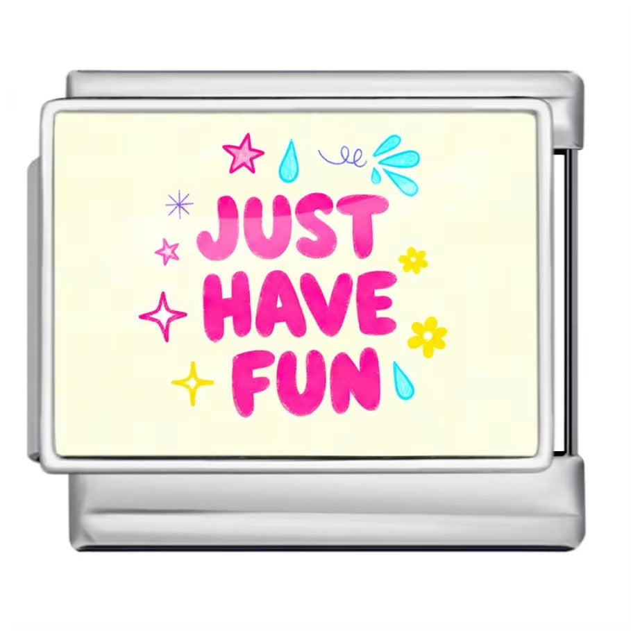Charm Para Brazalete Italiano Just Have Fun