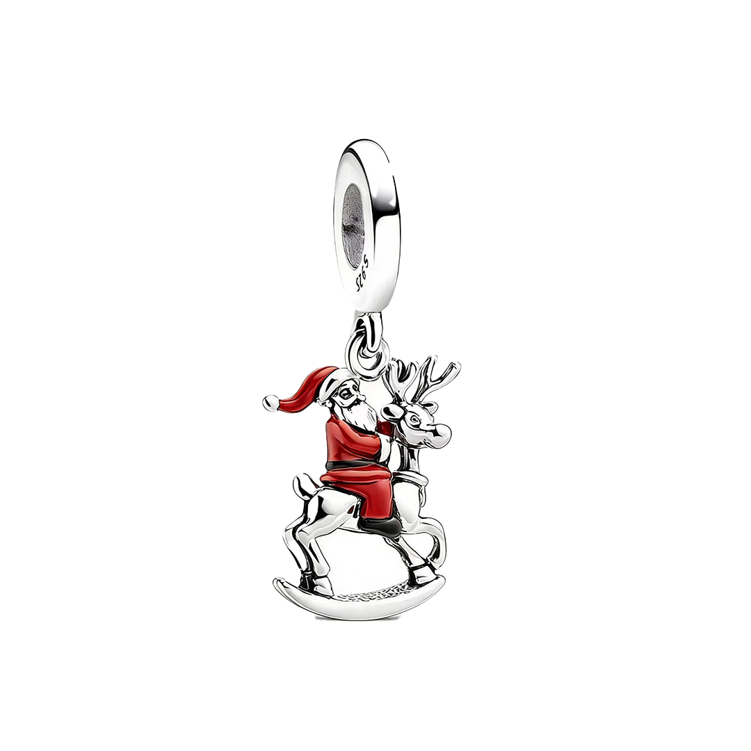 Charm Colgante Santa Claus Y Reno