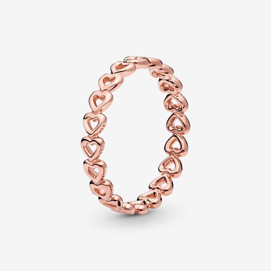 Anillo Cadena Corazones