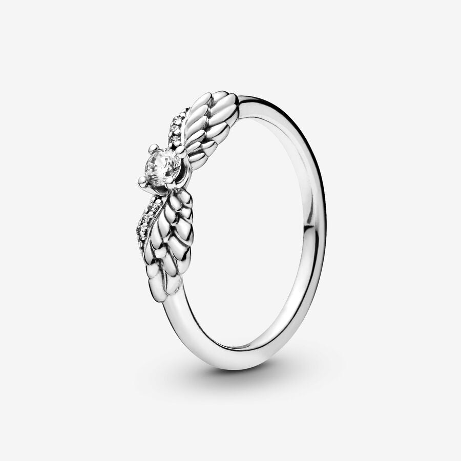 Anillo Alas De Ángel Brillantes
