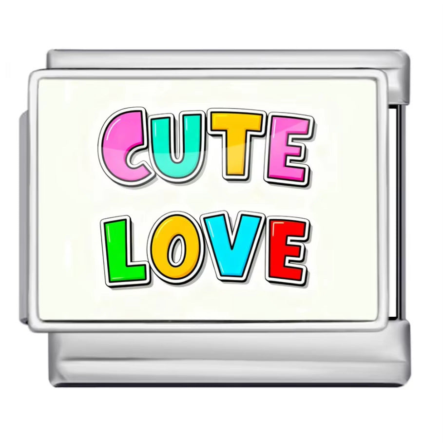 Charm Para Brazalete Italiano Cute Love