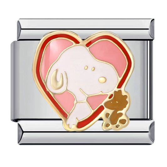 Charm Para Brazalete Italiano De Snoopy Corazón De Peanuts®