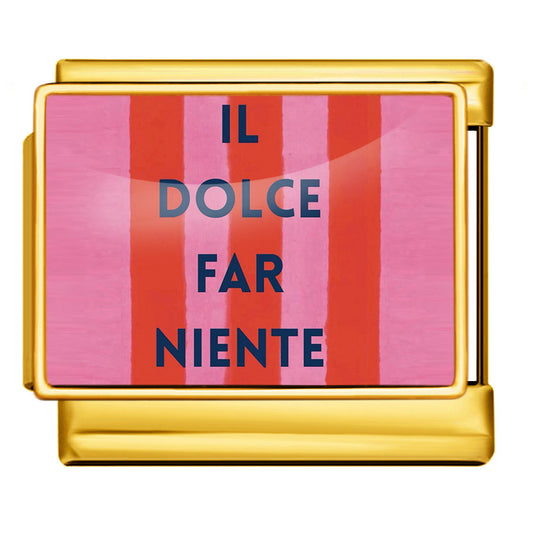 Charm Para Brazalete Italiano IL Dolce Far Niente Plata / Oro