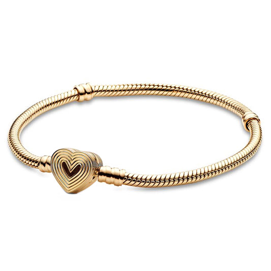 Brazalete Con Broche De Corazón Múltiple