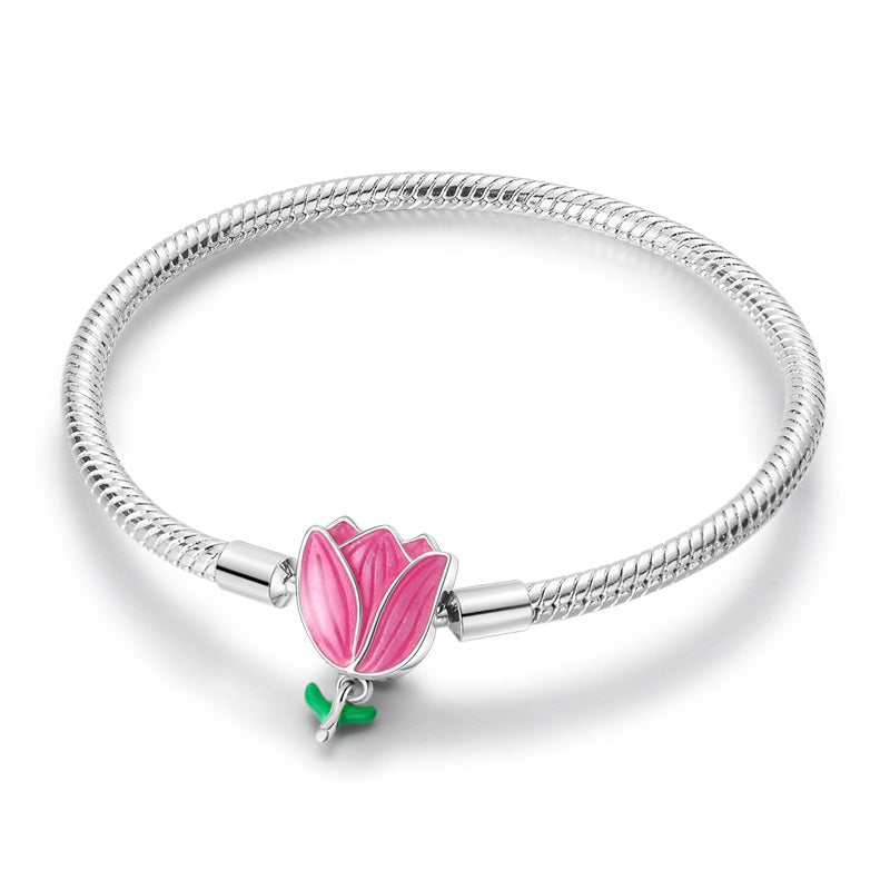 Brazalete Con Broche De Rosa