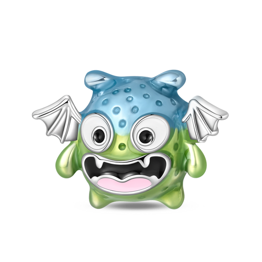 Charm Pequeño Monstruo Alado Verde Amigable