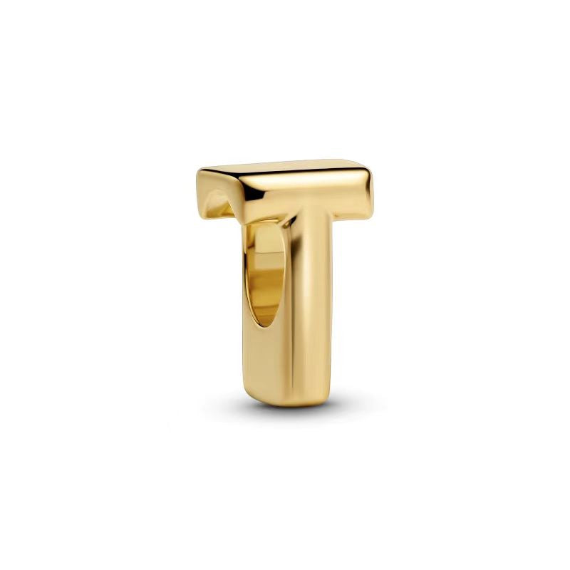 Charm Con Letra Del Alfabeto A-Z Dorado