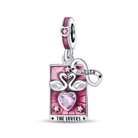 Charm Colgante Doble De Carta Tarot Enamorados