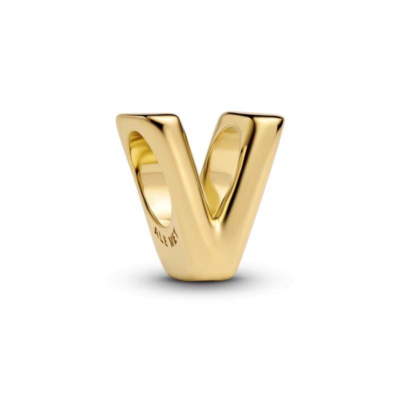 Charm Con Letra Del Alfabeto A-Z Dorado