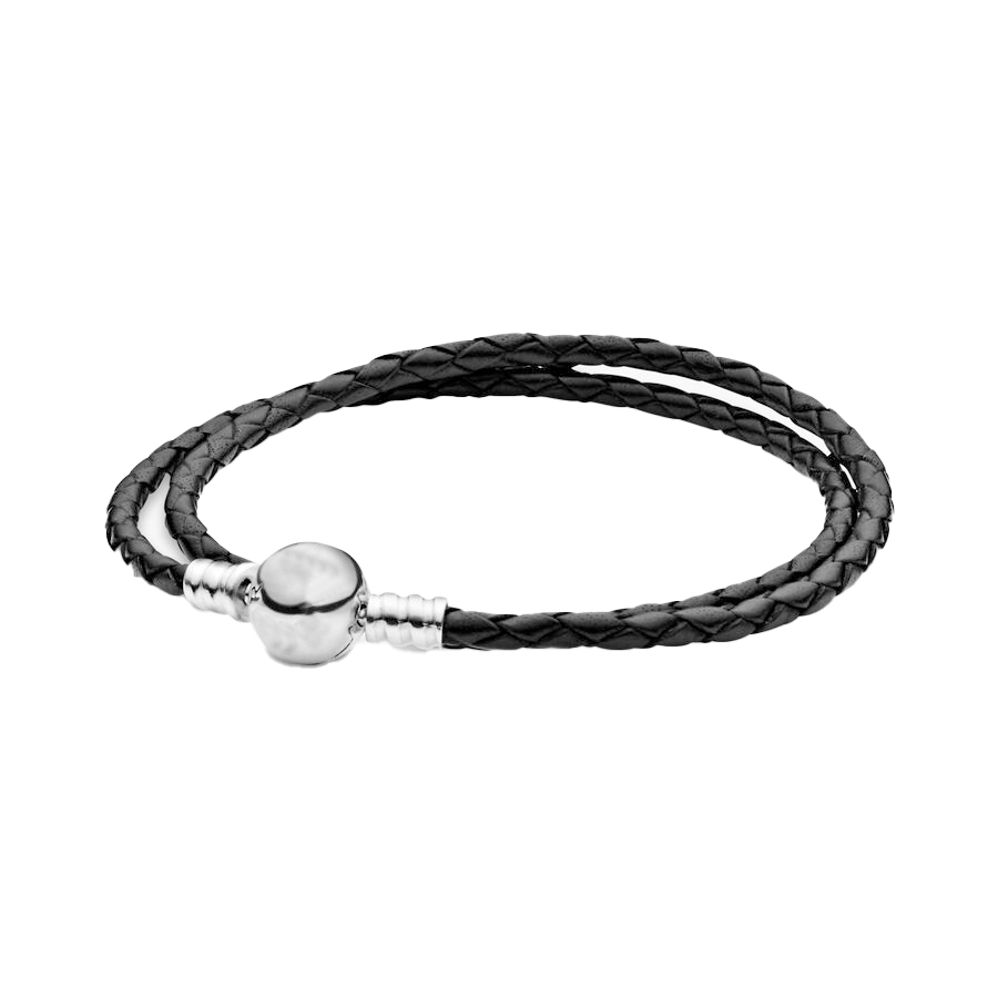 Brazalete De Cuero Doble Vuelta Clásico