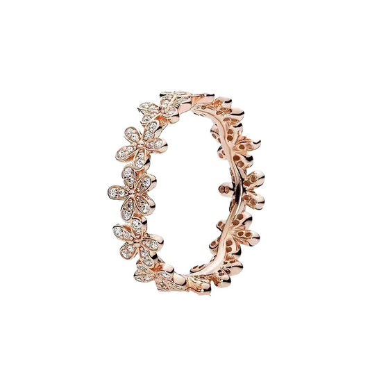 Anillo Corona De Flores Con Brillos