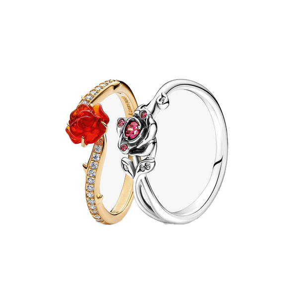 Set Anillos De La Bella Y La Bestia De Disney®