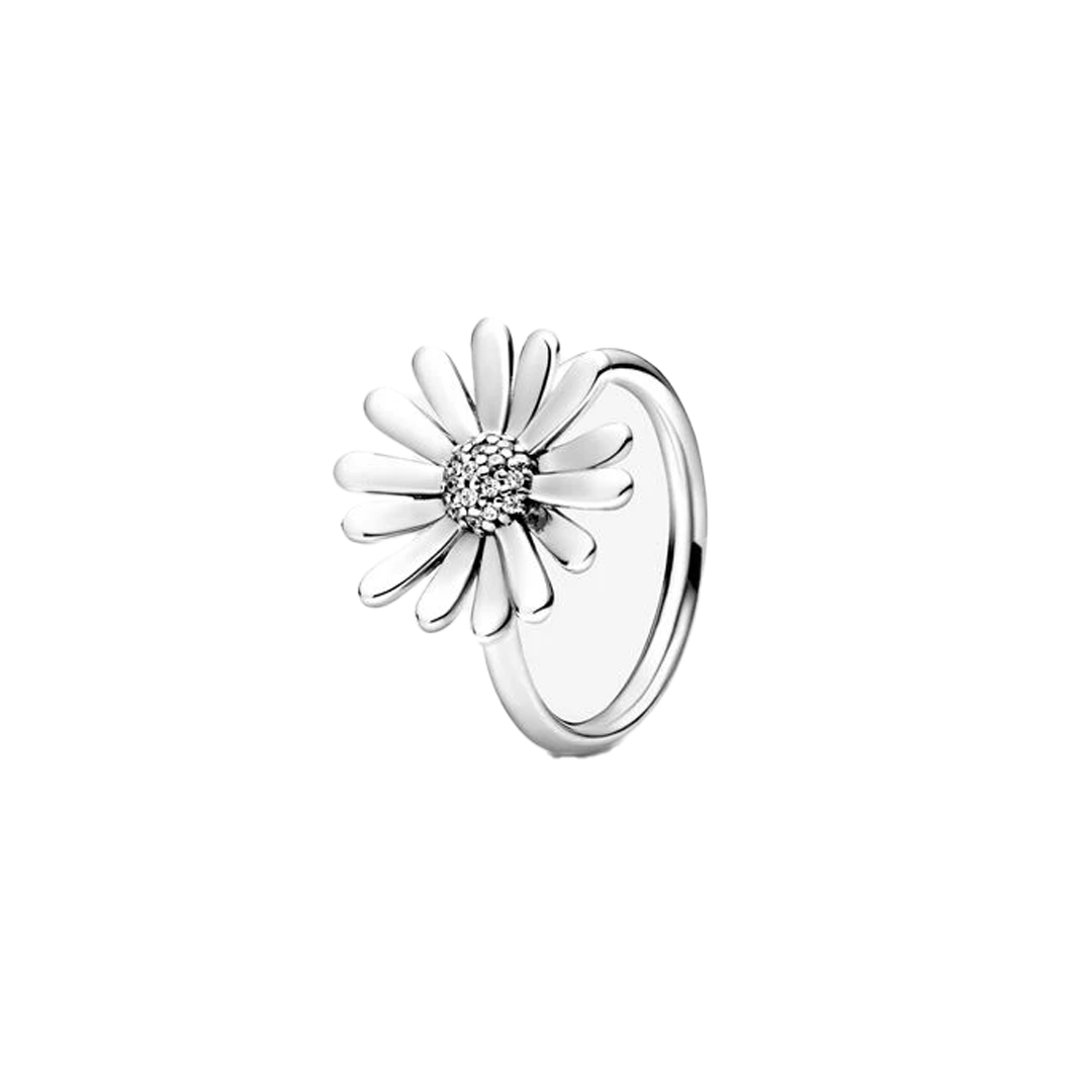 Anillo Margarita Con Centro De Pavé