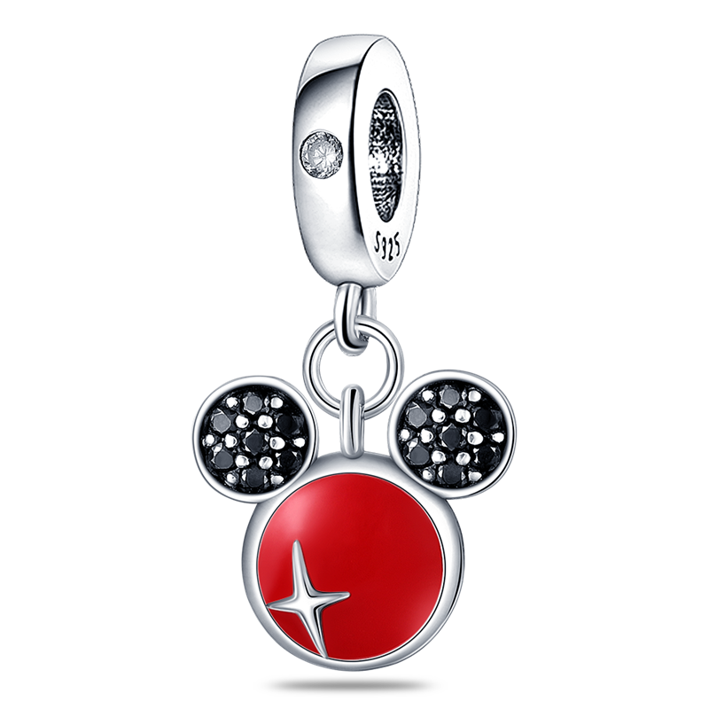 Charm Colgante Mickey / Minnie Mouse Rojo De Disney®