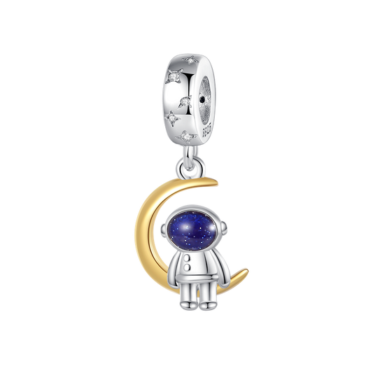 Charm Colgante Astronauta Sobre Luna