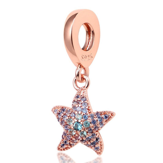 Charm Colgante Estrella De Mar con Zirconias