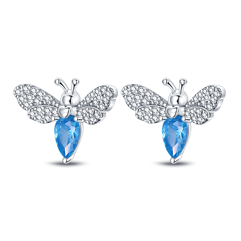 Pendientes de Luciérnaga Con Piedra