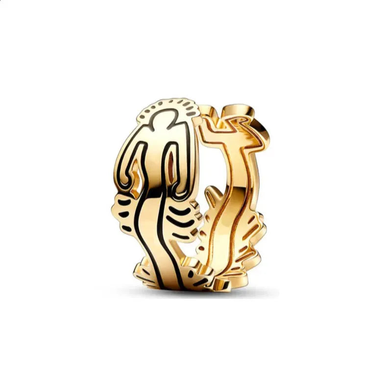 Anillo Keith Haring Dorado