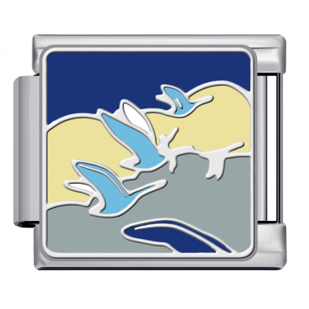 Charm Para Brazalete Italiano Aves Marinas