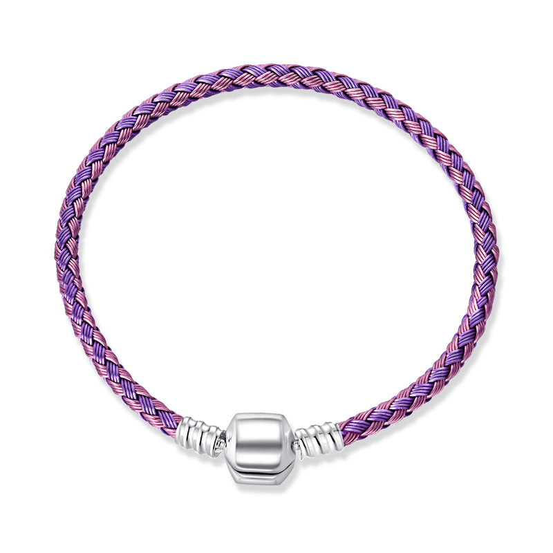 Brazalete De Acero Con Broche De Barril