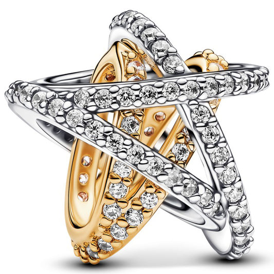 Charm Estrella Cruzada Brillante