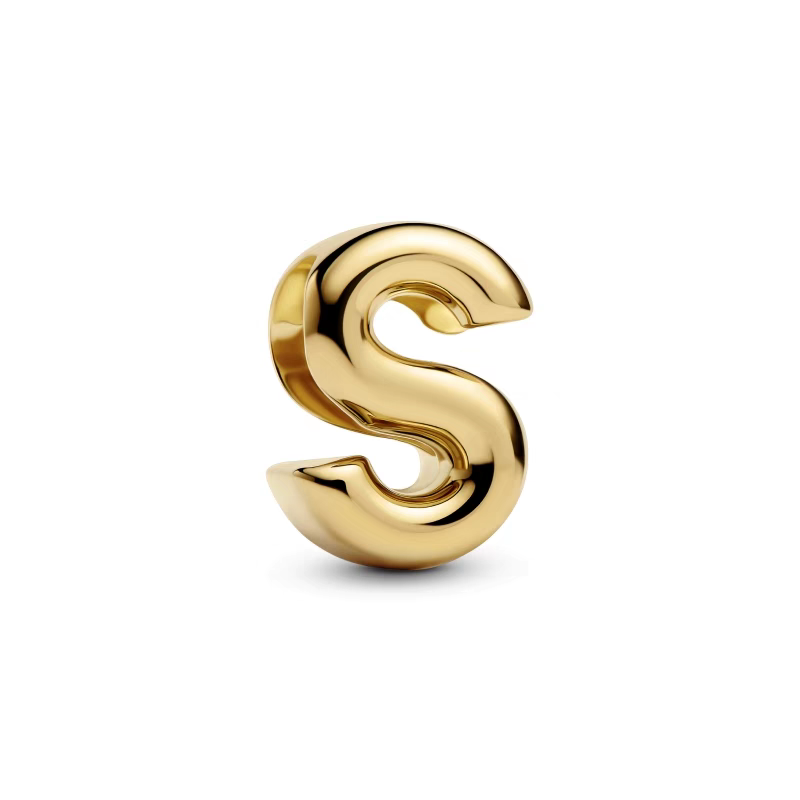 Charm Con Letra Del Alfabeto A-Z Dorado