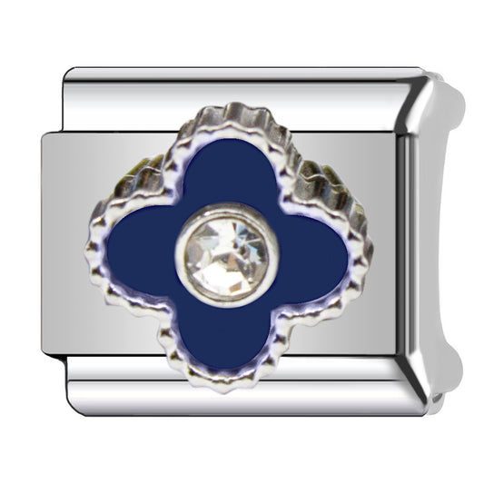 Charm Para Brazalete Italiano Alhambra, 5 motivos Plata Con Perla